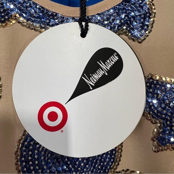 Neiman Marcus Tracy Reese For Target Sequin Top Womens Small Blue Gold V-Neck - Picture 4 of 8